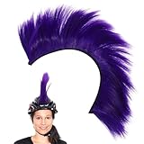 TENDYCOCO パーティー用紫色ウィッグ コスプレ カーニバル ダンスパフォーマンス用 ヘルメット装飾 ハロウィン マスカレード向け