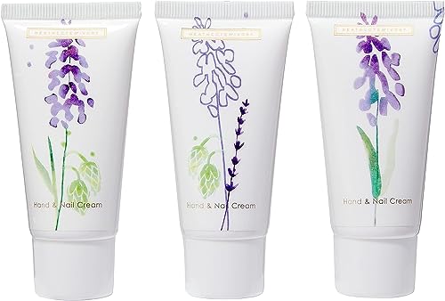 Heathcote & Ivory Hand Cream 3x 30ml, Moisturiser, Shea Butter, Argan Oil, Lavender Fragrance, Travel and Pocket Size, Vegan and Cruelty Friendly, Beauty Gift For Her
