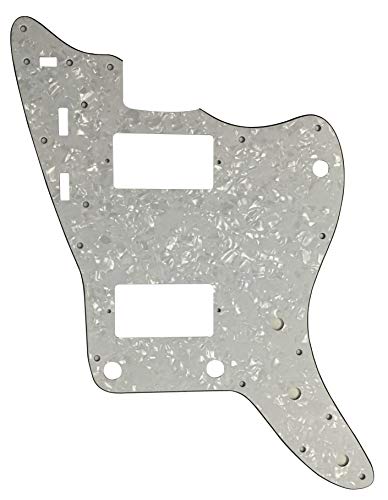 ギターピックガード Fits Fender US Jazzmaster PAF Style 4層構造 ギター保護 保護フィルム付き (4プライホワイトパール)