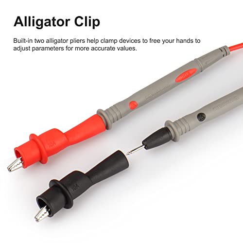 2Pcs Multimeter Leads,Alligator Clip, 1000V 20A Soft Silicone Multimeter Test Leads Banana Plugs For Digital Multimeters, Voltmeters And Other Electronic Test Equipment #TOP2