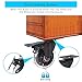 Hirate 3 inch Top Plate Casters, 4 Pack Heavy Duty Swivel Caster with Safety Dual Locking No Noise Polyurethane Replacement for Moving Home Furniture Table Dolly