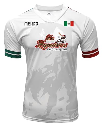 Jersey Mexico Zapateros de Guanajuato 100% Polyester White/Grey_Made in Mexico (XX-Large)