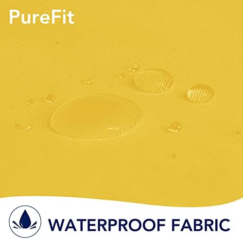 PureFit Outdoor Curtains for Patio Waterproof Weatherproof, UV and Fade Resistant Outside Curtains for Gazebo, Front Porch, Pergola, Sun Blocking Privacy Curtain, 52W x 95L inch, 1 Panel, Yellow