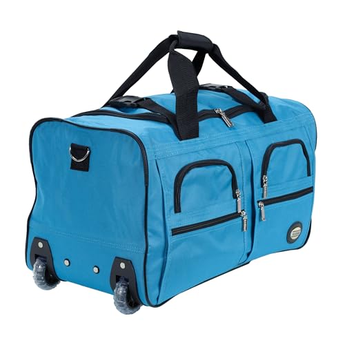 Image of Rockland Rolling Duffel Bag, Black, 22 inch
