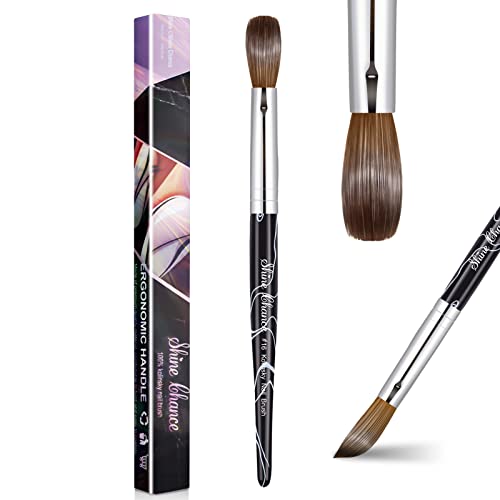 Shine Chance Oval Kolinsky Nail Brush Size 16