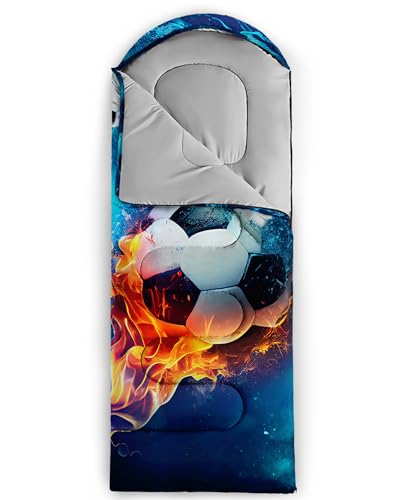 Image of QOOMO Axolotl Cute Camping Sleeping Bags,3 Season Warm & Cool Weather,Lightweight,Waterproof Sleeping Bags for Adults & Kids,Traveling,and Outdoors