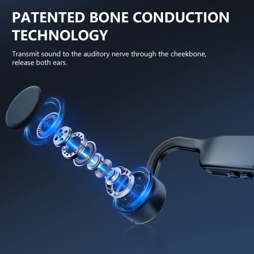 Sayrelances Bone Conduction Headphones, Open-Ear Bluetooth Sport Headphones, Built-In Mic Wireless Earphone For Workout Hiking Running Driving Cycling Fitness Walking #TOP3