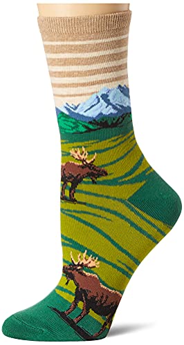 Hot Sox Women s Animal Series Novelty Fashion Casual Crew, Mouse (Hemp Heather), Shoe Size: 4-10 (Sock Size: 9-11)