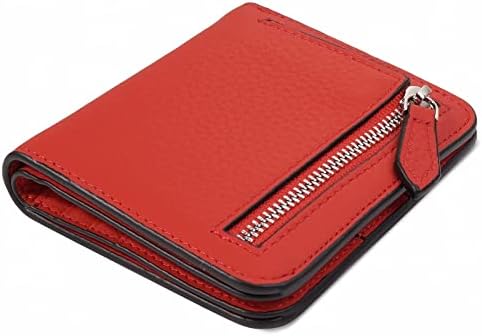 GADIEMKENSD Small Wallet Bifold RFID Credit Card Holder for Men Leather Coin Ladies Purse RFID Blocking Mini Compact Pocket Wallet with Zipper Card Cash Slots Ultra Slim Minimalist Light Grey