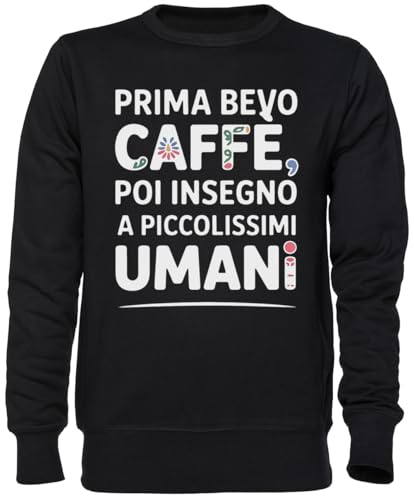 Sweat-shirt jersey noir idée cadeau originale pour professeur et ATSEM