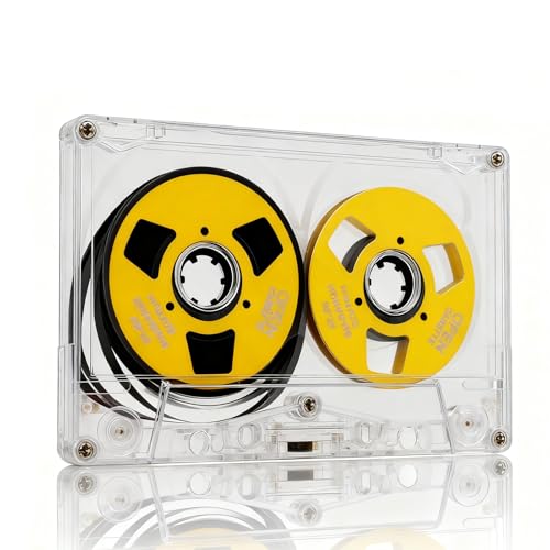 Reel to Reel Blank Cassette Tape, Double Sided Metal Audio Cassette Tape with 50 Minutes Recording Time, for Music Recording