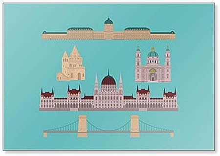 Amazon Co Jp ハンガリーの都市のブダペストの照準器 イラスト クラシック冷蔵庫マグネット ホーム キッチン