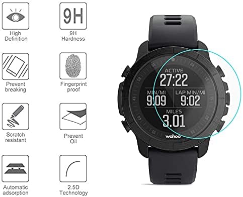 3 pack for wahoo elemnt rival multisport gps watch screen protector tempered glass for wahoo elemnt rival multisport gps watch 2 5d 9h hardnessanti