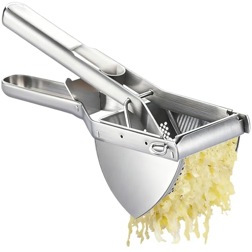 Potato Ricer, METLUCK Large 22oz Potato Ricer Potato Masher Stainless Steel Heavy Duty for Smooth and Fluffy Mashed Potatoes