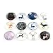 10 pcs Assortment of Circle Christmas Glass Round Dome Seals Tiles Cabochons - 12mm - Set 4