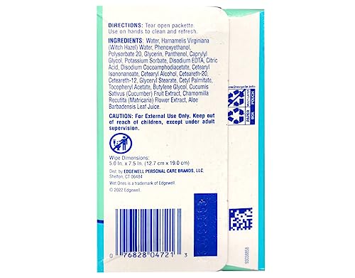 WET ONES Sensitive Skin Hand Wipes, Singles Extra Gentle Fragrance & Alcohol Free 24 ea