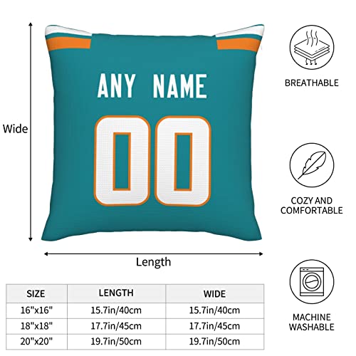 Custom Football Pillow Throw Pillow Case Decorative Couch Pillow Covers Personalized Name Number Football Fans Gifts For Men Women Youth #TOP2