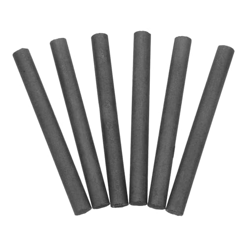 MUSISALY 6pcs Graphite Electrode Carbon Rods 12mm Diameter Conductive Graphite Stirring Sticks for Electrolysis and Laboratory Use in Electronics and Chemical Industries