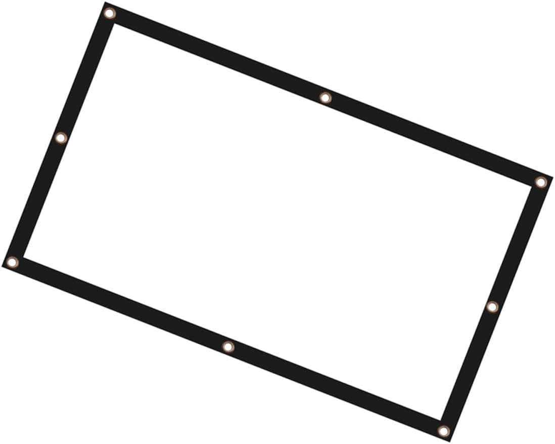 White High-end Fiber Projection Screen Professional Portable Projector Screen for Home Theater Office Classroom Easy Installation with Clear HD Image and Uniform Light Projection