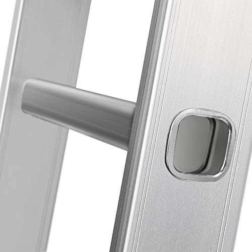 19.5ft Heavy Duty Gaint Multipurpose Aluminum Extension Folding Ladder Scaffold Ladders with 2 Platform Plates- 330Lbs