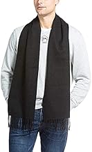 BISMAADH Classic Cashmere Premium Soft & Warm Unisex Solid Muffler/Scarf For Winters (Black)