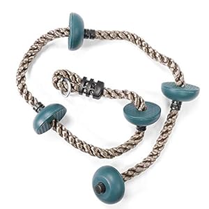 Ketsicart Children's Swing Disc Climbing Rope, Children Swing Disc Climbing Rope Kids Playground Equipment Toys for Kids Outdoor Tree Backyard Playground Swing(#03-Dark Green)