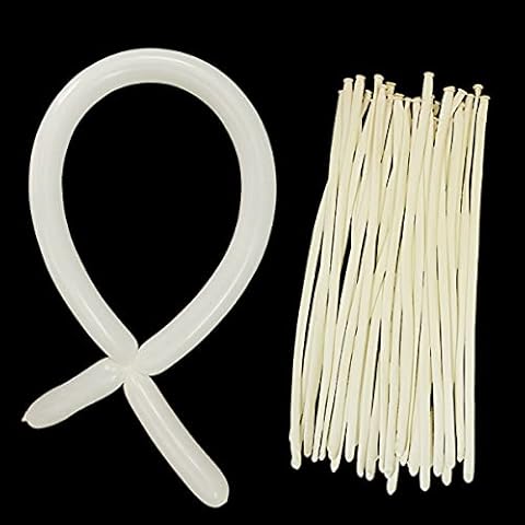 Tangser Long Twisting Balloons, Magic Balloons for Animals, Modelling Thickening Latex Balloons, 260Q, for Animal Shape, Birthdays Clowns,100Pcs (White) Cover