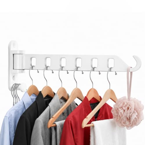 JOOM Clothes Drying Rack Wall Mounted, 13-Inch Foldable Arm, White 1 Pack