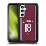 Head Case Designs Officially Licensed West Ham United FC Mateus Fernandes 2025/26 Players Home Kit Ultra-Armoured Shockproof Case [Military Grade Protection] Compatible with Samsung Galaxy S23 FE 5G