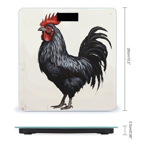 Báscula digital de baño Black Rooster, vidrio templado miniatura 2