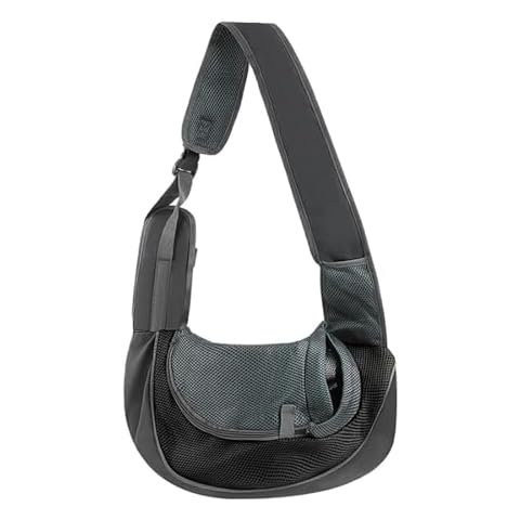 EDOTFISH Pet Dog Sling Carrier Large Pocket Breathable Mesh Travel Safe Sling Bag Carrier for Dogs Cats Adjust Strap Anti-Falling Design Cover