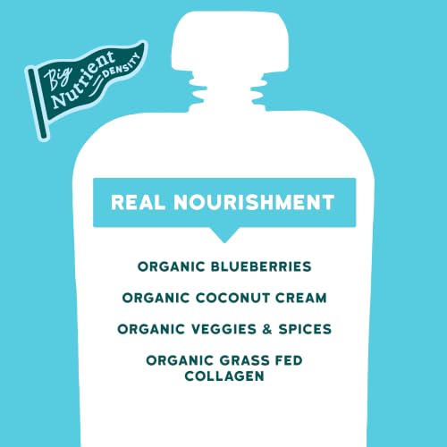Image of Serenity Kids Organic Baby Food Pouches, Smoothie, 3.5 Oz, 12 Pack | 5g Collagen Protein, Full Serving of Fruits & Veggies, 5g Healthy Fats, No Added Sweeteners, Toddler Snacks, Dairy Free
