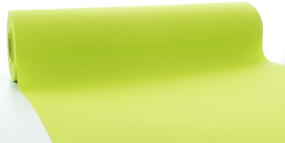 Sovie HORECA rolka na stół w kolorze limonki z materiału Linclass Airlaid, 118 cm x 25 m, 1 sztuka, jednorazowa dekoracja stołowa na przyjęcia bankietowe, bufet, gastronomia, wesele, impreza