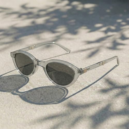 SODQW Foldable Vintage Oval Sunglasses for Women – UV400 Protection, Easy Storage for Travel, Beach & Everyday Wear — view 6