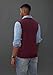 PJ PAUL JONES Mens Knitted Vest Pullover Cashmere Wool Blended Sweater Vest V-Neck Sleeveless Sweater Burgundy XXL