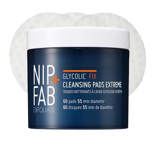 Nip + Fab Glycolic Acid Night Face Pads with Salicylic and Hyaluronic Acid, Exfoliating Resurfacing AHA Facial Pad for Exfoliation Even Skin Tone Blemish Control Pigmentation, 60 Pads, 2.7 Ounce