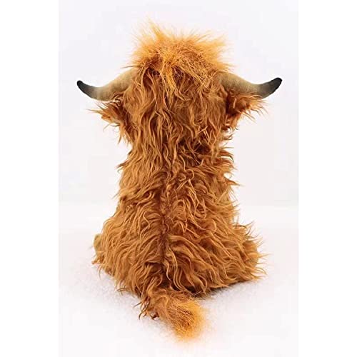 Scottish Highland Cow Plush,30Cm/11.8" Stuffed Animal Realistic Cow Plushies Toys Realistic Soft Stuffed Stuffed Animal Toy, Suitable For Fans, Children, Girls, Boys And Friends #TOP2