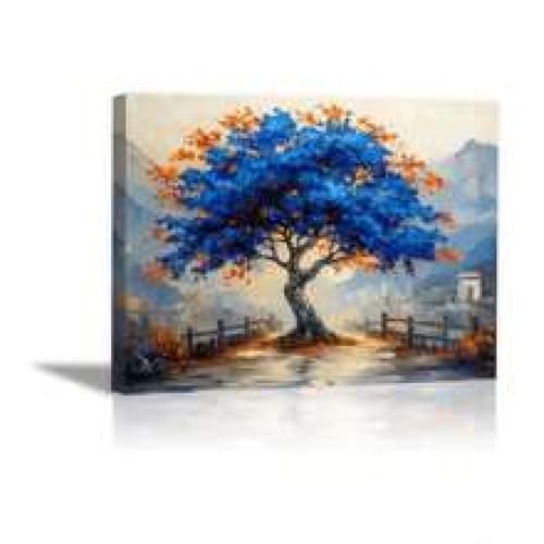 Grande toile murale Arbre de vie et impression paysage structure de dimensions 70x100cm