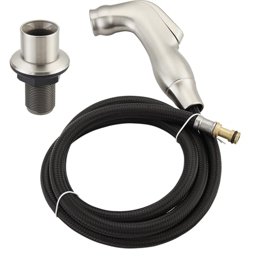 Kitchen Replacement Side Sprayer Compatible with Moen Universal Chrome Sink Hose Attachment for Faucet, Use with Kitchen Sink Faucets Parts, 179108 (Brushed)