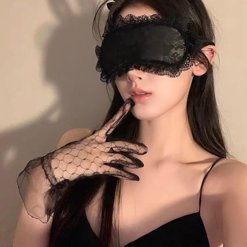 [LUNA NOIR] リード 人間用チョーカー 首輪 人間 sm リード付 smプレイ 拘束具 変態 地雷系ファッション フリルチョーカー コスプレ プレイ用 首輪＆リードセット 女性用 調教 - 画像4