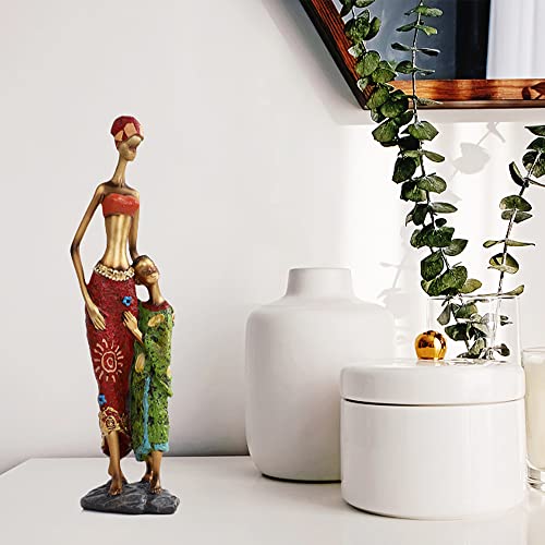 Afrikanische Skulptur für Damen und Jungen, Statue, Dekoration, Sammlerstück für Zuhause, schwarz, kreatives Vintage-Geschenk Cover