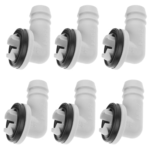 DOITOOL 6pcs Drain Outlet Connector Window Air Conditioner Window Ac Unit Parts Connector Fitting Elbow Adapter Dark Grey