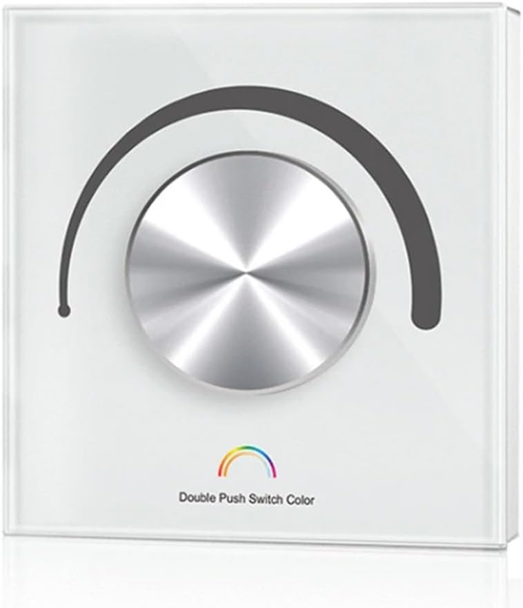 OSJYEGW スマート調光器wifi Tuyaアプリクラウドコントロールロータリーガラスパネル定数電圧LEDコントローラーDC 1