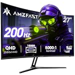 Amzfast – Amzfast Curved Gaming Monitor 27 Zoll, QHD 2560x1440 200Hz,1