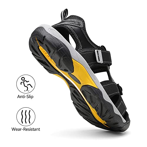 Dream Pairs Mens Dsa212 Athletic Sports Outdoor Closed Toe Hiking Fisherman Sandal - Black - 11 #TOP3