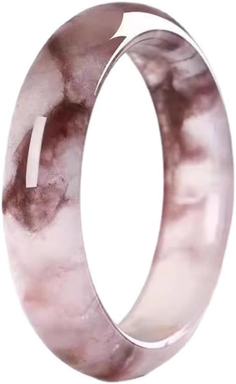 Vesppears Natural Feng Shui Jade Bangle for Women Genuine Purple Bracelet Gold Silk Jade Purple Qi Comes from the East Perfect Auspicious and Safe Fit 58-62mm