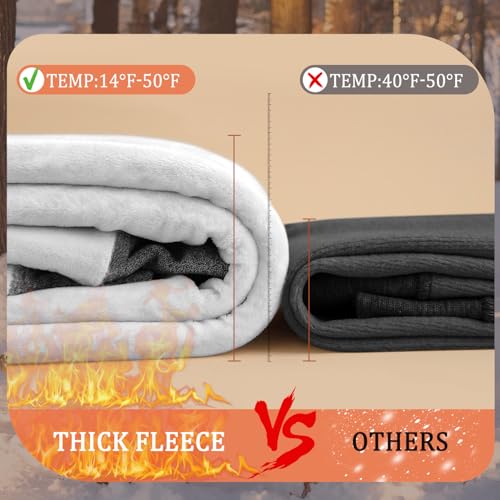 Thermal Thick Fleece Lined Leggings -High Waisted Warm Winter Yoga Pants for Women Running Workout Leggings D-White by we fleece - Used condition - US$21.84