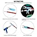 Glarks 50pcs 16-14 Gauge #10 Heat Shrink Fork Connectors Electrical Insulated Fork Crimp Terminals Connectors Assortment Kit (Blue)