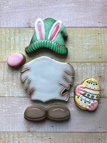 Keniao Easter Gnome Puzzle Cookie Cutters, 7.3" Tall, 5 Pcs, Stainless Steel, By J.cookies (Easter) #TOP2