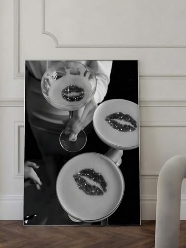 Affiche d'art sur toile tasse à vin design moderne 70x100 cm - 2